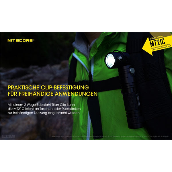 NITECORE LED-TASCHENLAMPE MT21C - 1'000 Lumen (ohne Akku)