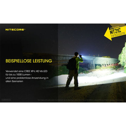 NITECORE LED-TASCHENLAMPE MT21C - 1'000 Lumen (ohne Akku)