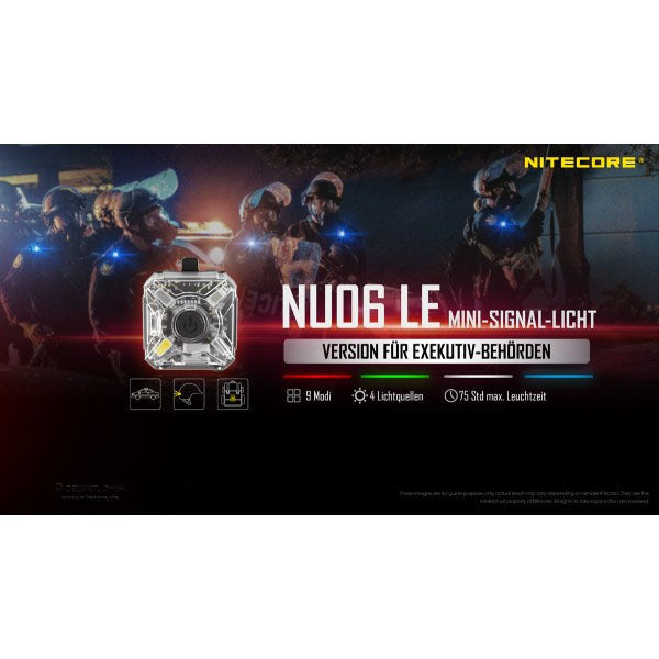 NITECORE LED-SIGNALLAMPE NU06LE - 15 Lumen (inkl. Akku)