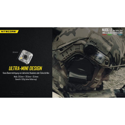 NITECORE LED-SIGNALLAMPE NU06LE - 15 Lumen (inkl. Akku)