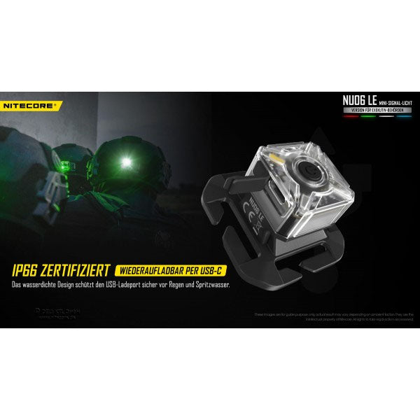 NITECORE LED-SIGNALLAMPE NU06LE - 15 Lumen (inkl. Akku)