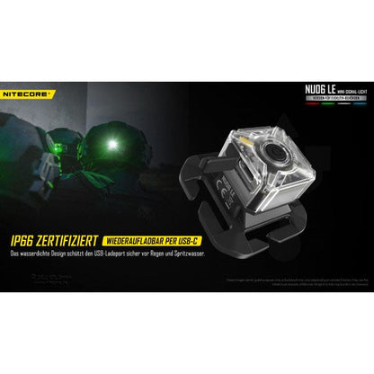 NITECORE LED-SIGNALLAMPE NU06LE - 15 Lumen (inkl. Akku)