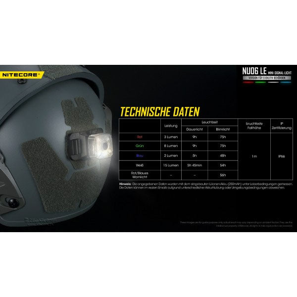 NITECORE LED-SIGNALLAMPE NU06LE - 15 Lumen (inkl. Akku)