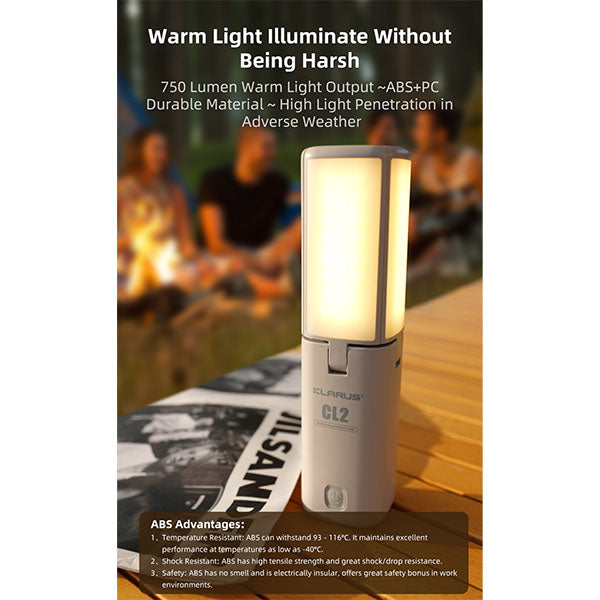 Lampada da campeggio LED pieghevole CL2, 750 lumen (batterie incluse)
