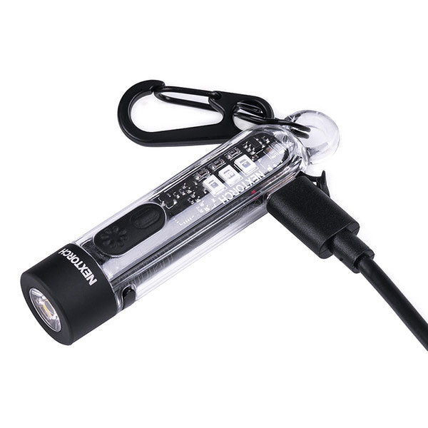 Porte-clés LED avec stroboscope, 365 nm UV, 700 lumens (batterie incluse) 