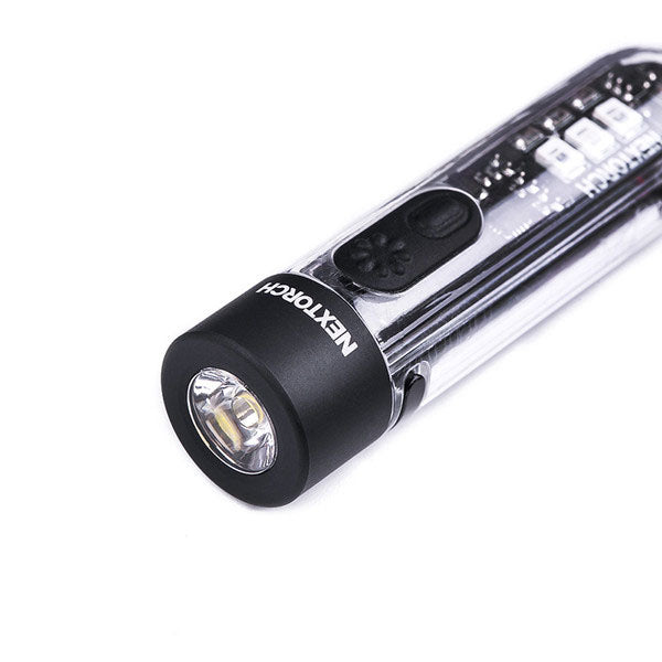 Porte-clés LED avec stroboscope, 365 nm UV, 700 lumens (batterie incluse) 