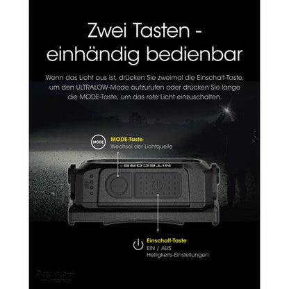 NITECORE LED-STIRNLAMPE NU25-400, 400 Lumen (inkl. Akku)