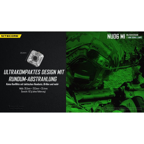 NITECORE taktische IR Mini-LED-TASCHENLAMPE NU06MI, inkl. Akku