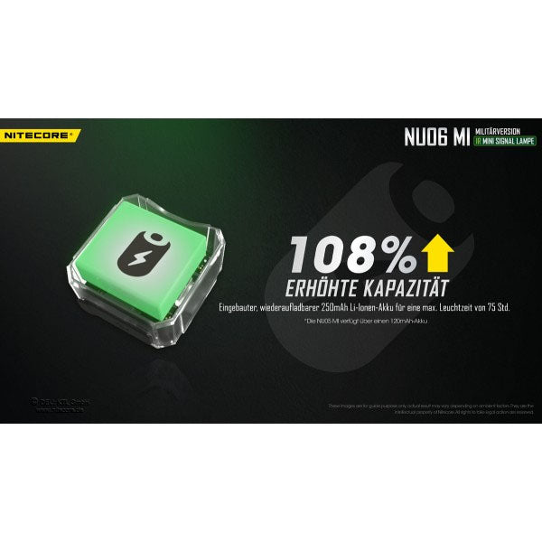 NITECORE taktische IR Mini-LED-TASCHENLAMPE NU06MI, inkl. Akku
