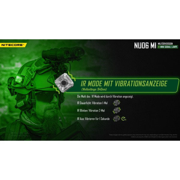 NITECORE taktische IR Mini-LED-TASCHENLAMPE NU06MI, inkl. Akku