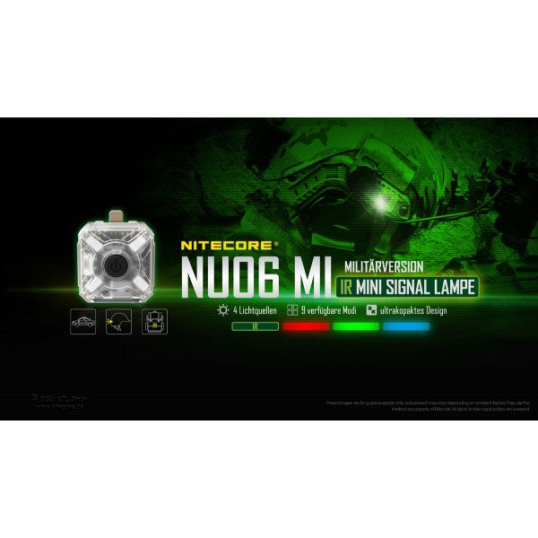 NITECORE taktische IR Mini-LED-TASCHENLAMPE NU06MI, inkl. Akku