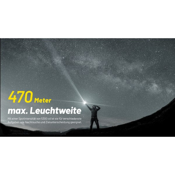 NITECORE taktische LED-TASCHENLAMPE P23i - 3'000 Lumen, inkl. Akku