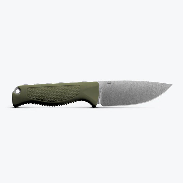 Outdoormesser Steep Country Dark Olive Santoprene Drop-Point