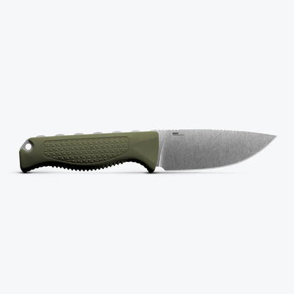 Outdoormesser Steep Country Dark Olive Santoprene Drop-Point