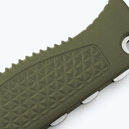 Outdoormesser Steep Country Dark Olive Santoprene Drop-Point