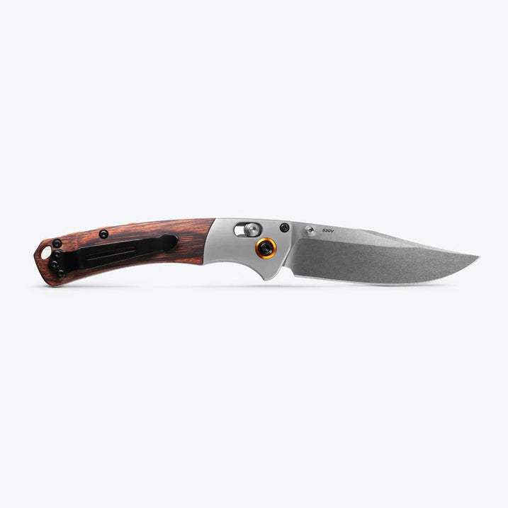 Klappmesser Mini Crooked River Gray Aluminum Wood Clip-Point