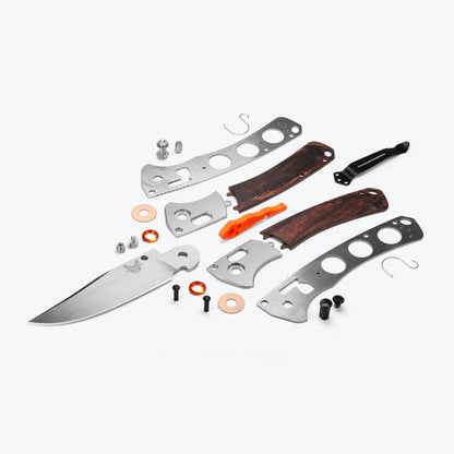 Klappmesser Mini Crooked River Gray Aluminum Wood Clip-Point