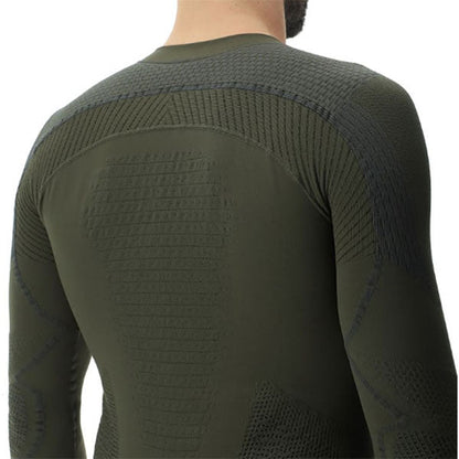 MAGLIETTA UOMO AMBITYON DEFENDER UW MANICA LUNGA, verde tattico/antracite