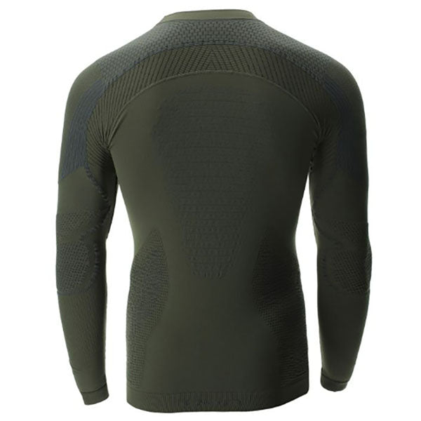 MAGLIETTA UOMO AMBITYON DEFENDER UW MANICA LUNGA, verde tattico/antracite