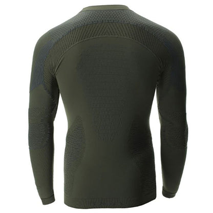 MAGLIETTA UOMO AMBITYON DEFENDER UW MANICA LUNGA, verde tattico/antracite