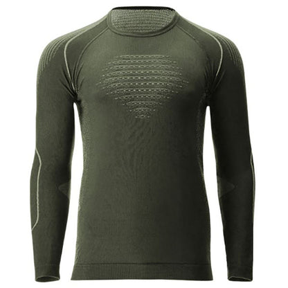 UYN, UOMO EVOLUTYON XTREME COMFORT UW SHIRT MANICA LUNGA, verde tattico/antracite