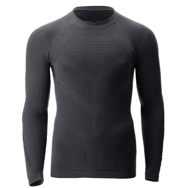 MAGLIETTA DONNA AMBITYON DEFENDER UW MANICA LUNGA, blu forze dell'ordine/nero