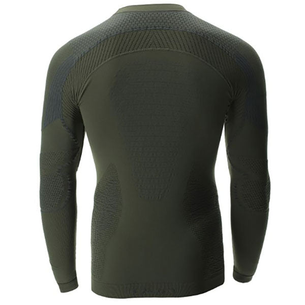 MAGLIA DONNA AMBITYON DEFENDER UW MANICA LUNGA, verde tattico/antracite