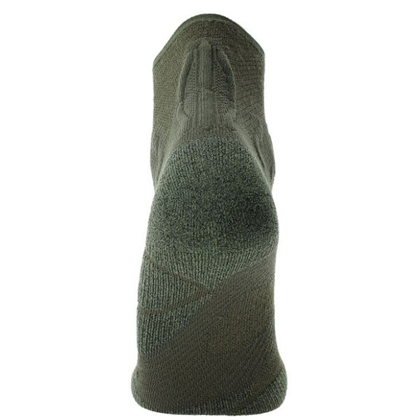 CALZINI UOMO DEFENDER MERINO LOW CUT, verde tattico