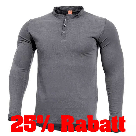 Chemise Henley ROMEO, gris loup taille 2XL