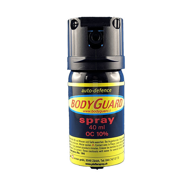 Pfefferspray BODYGUARD - 3x stärkere Wirkung, mit Schutzklappe