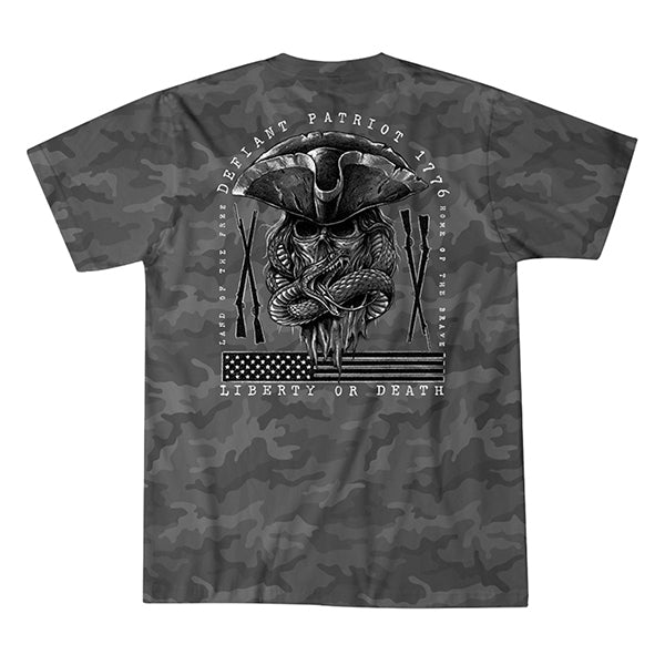 T-shirt DEFIANT SKETCH, gris camouflage
