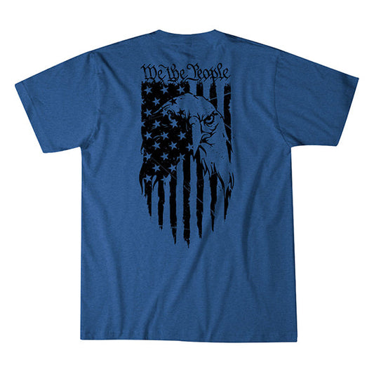 T-shirt EAGLE FLAG, bleu électrique chiné