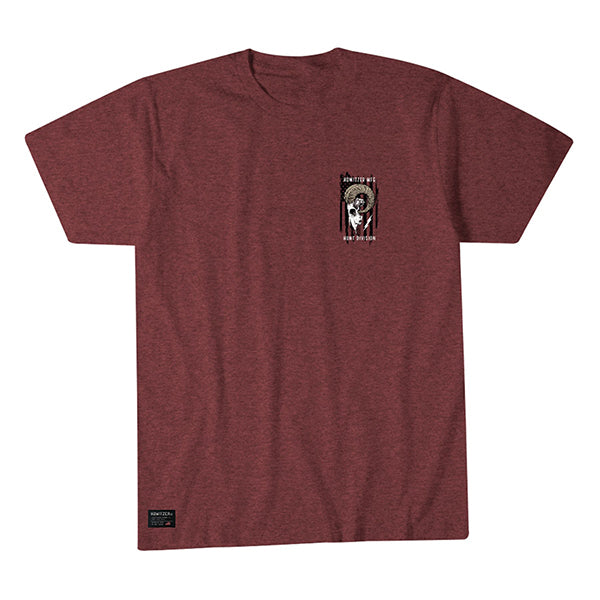 T-shirt LETHAL, bordeaux chiné
