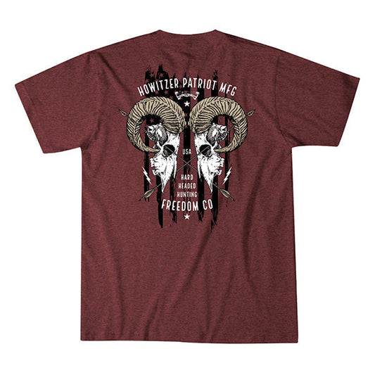 T-shirt LETHAL, bordeaux chiné