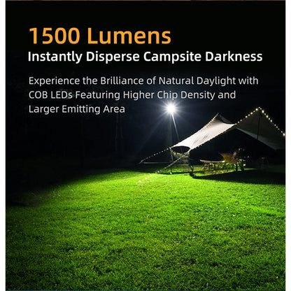 Lampada da campeggio a LED WL3, 1.500 lumen, (batteria inclusa), verde