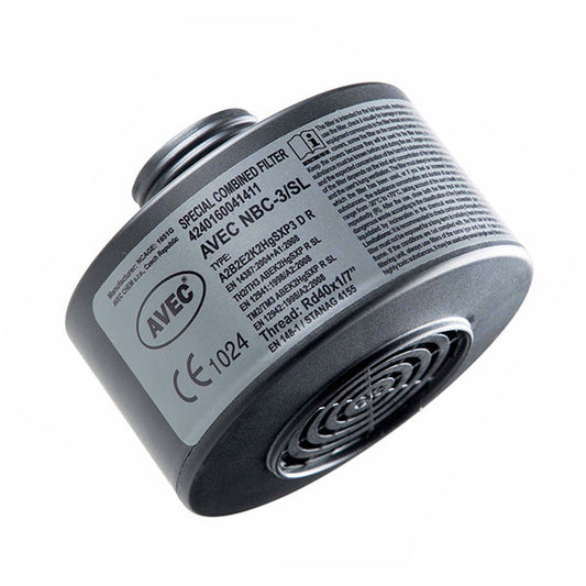 Filtre CBRN/ABC avec filetage 40mm/OTAN (sans masque)