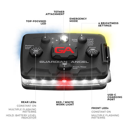 Luce di sicurezza GUARDIAN ANGEL ELITE BIANCO/BLU E GIALLO, incl. batteria