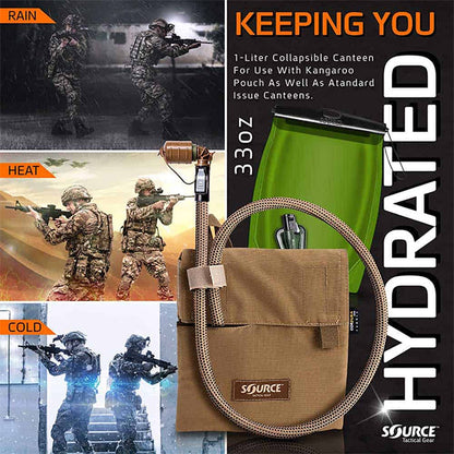 Sac à boire tactique KANGOUROU 1L, coyote