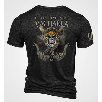 T-Shirt VALHALLA, charcoal black 