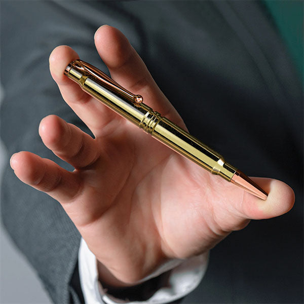 Stylo à bille rotatif rechargeable .308 Real Bullet