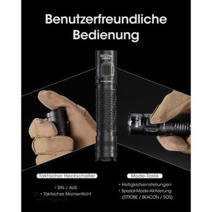 Lampe de poche tactique LED MH12 PRO, 3 300 lumens, batterie incluse