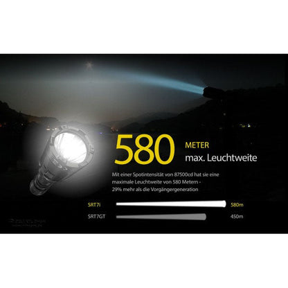 Lampe de poche tactique LED SRT7i, 3 000 lumens, batterie incluse