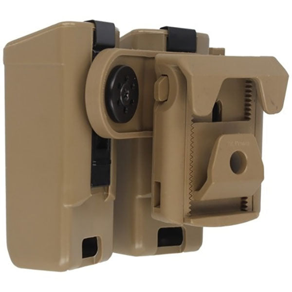 doppeltes Kunststoffholster LUGER für zweireihige Waffenmagazine 9mm, khaki
