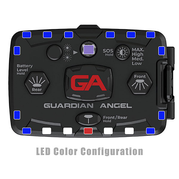 Luce di sicurezza ELITE INFRARED HYBRID ROSSO/BLU con batteria