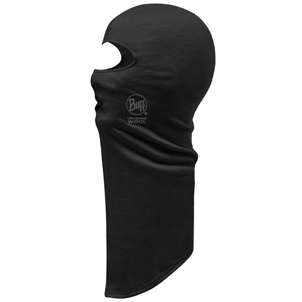BUFF PROFESSIONAL, Cagoule de protection contre le froid, Cagoule en laine mérinos, noir uni
