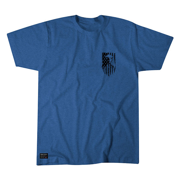 T-shirt EAGLE FLAG, bleu électrique chiné