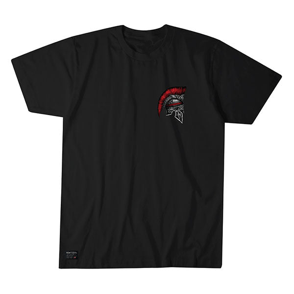 T-shirt SPARTAN RED, noir