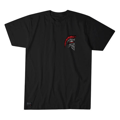 T-shirt SPARTAN RED, noir