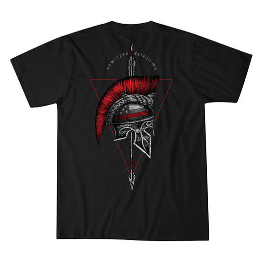 T-shirt SPARTAN RED, noir