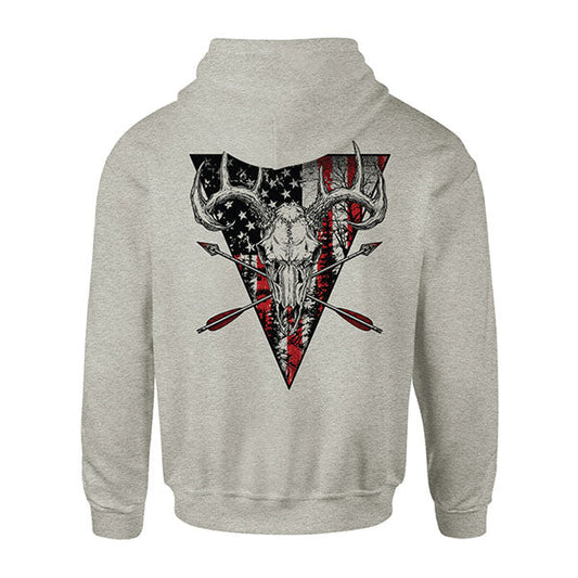 Hoody DEER FLAG, oatmeal
